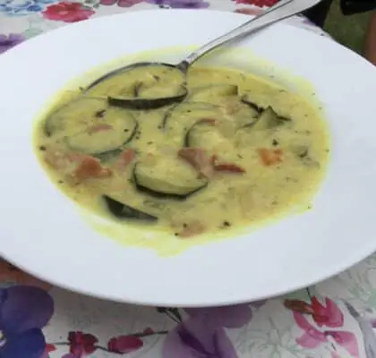 Courgettesoep met mosterd